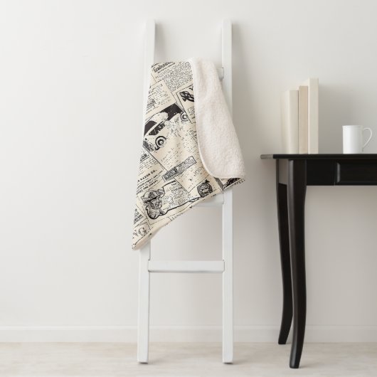 Vintage Newspaper Sherpadecke (Beispiel)