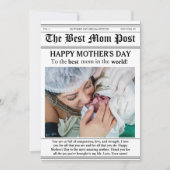 Vintage Newspaper Style Mother’s Day  Card (Vorderseite)