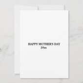 Vintage Newspaper Style Mother’s Day  Card (Rückseite)