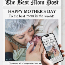 Vintage Newspaper Style Mother’s Day Card