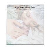 Vintage Newspaper Style Mother’s Day Notizblock (Vorderseite)
