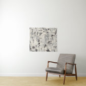 Vintage Newspaper  Wandteppich (Beispiel (Horizontal))