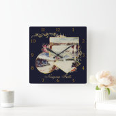 Vintage Niagara- Fallsmalereien kundenspezifisch Quadratische Wanduhr (Zuhause)
