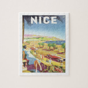 Vintage Nice France Postcard Puzzle