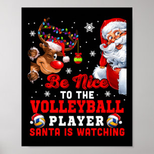 Vintage Nice für den Volleyballspieler Santa beoba Poster