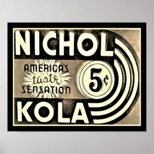 Vintage-Nichol-Kola-Werbeplakat Poster
