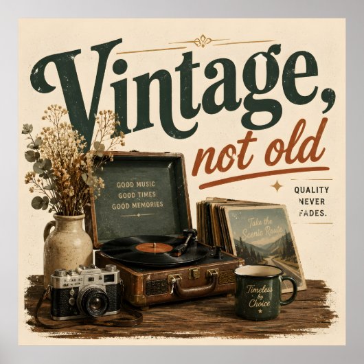 Vintage nicht alt poster (Vorne)