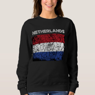 Vintage-Niederlande-Flagge Holland Männer Frauen Sweatshirt