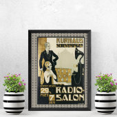 Vintage Niederlande Radio Salon der 20er Jahre Poster
