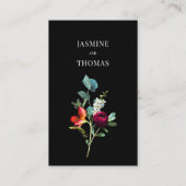 Vintage niederländische Blumenzettel Visitenkarte (Rückseite)