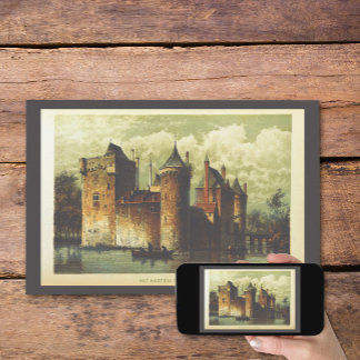 Vintage Niederländische Burg Poster