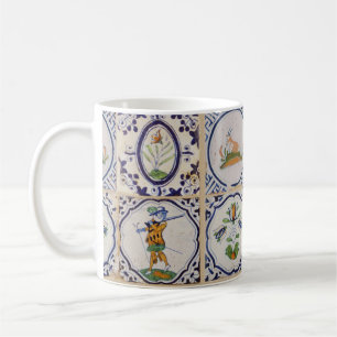 Vintage niederländische Delfter Fliesen 17. Jahrhu Kaffeetasse