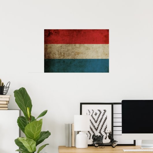 Vintage niederländische Flagge Poster (Heimbüro)