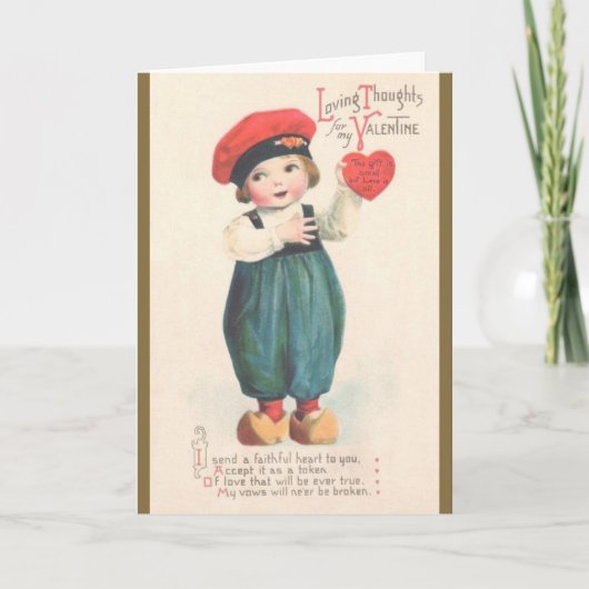 Vintage niederländische Karte Jungevalentines (Vorderseite)