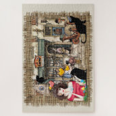 Vintage niederländische Künstler & moderne Grafik Puzzle (Vertikal)