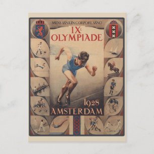 Vintage niederländische Olympia in Amsterdam Postkarte