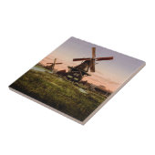 Vintage niederländische Windmühlen-Keramikfliesen Fliese (Seite)