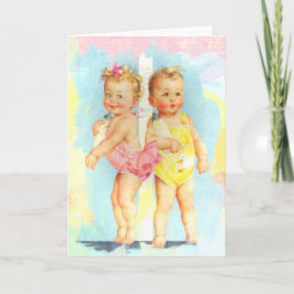 Vintage niedliche Babys Karte