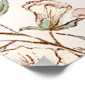 Vintage Niedliche Begrüßungsdusche Poster (Ecke)