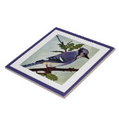 Vintage Niedliche Blaue Vogelart und Foliage Fliese (Seite)