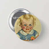 Vintage Niedliche Blonde skandinavische Baby Boy o Button (Vorne & Hinten)