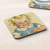 Vintage Niedliche Blonde skandinavische Baby Boy o Untersetzer (Linke Seite)