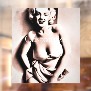 Vintage Niedliche Blonde Thunder_Cove Fensteraufkleber