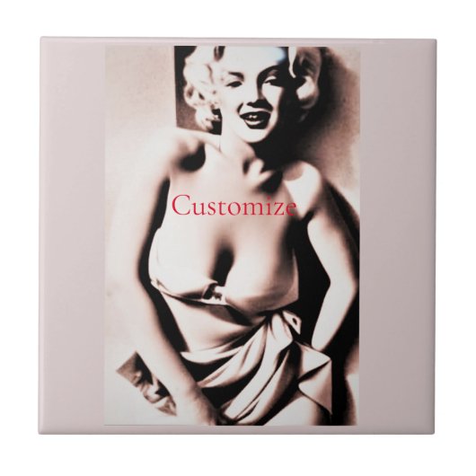 Vintage Niedliche Blonde Thunder_Cove Fliese (Vorderseite)