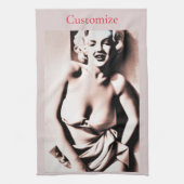 Vintage Niedliche Blonde Thunder_Cove Geschirrtuch (Vertikal)