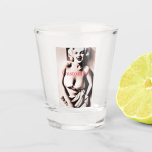 Vintage Niedliche Blonde Thunder_Cove Schnapsglas