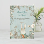 Vintage Niedliche botanische Babydusche Dankeskarte (Stehend Vorderseite)