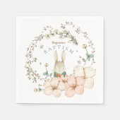 Vintage Niedliche Botanische Botanische Taufe Serviette (Vorderseite)