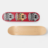 Vintage niedliche Burgerbande Skateboard (Horizontal)