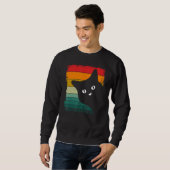 Vintage Niedliche Cat Lover Sweatshirt (Vorne ganz)