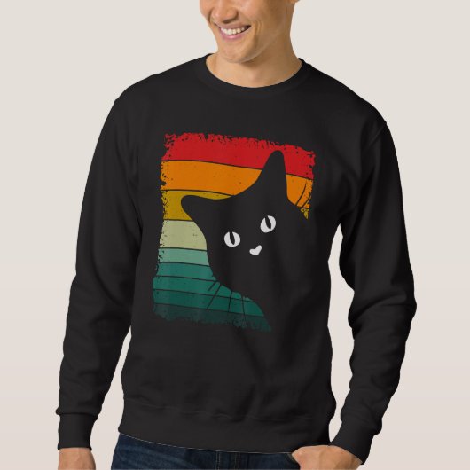 Vintage Niedliche Cat Lover Sweatshirt (Vorderseite)