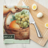 Vintage Niedliche Eichhörnchenmalerei Geschirrtuch (Viertel Falte)