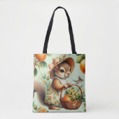 Vintage Niedliche Eichhörnchenmalerei Tasche (Vorderseite)
