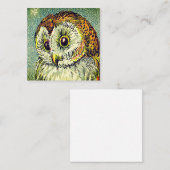 Vintage niedliche Eule-Abbildung Mitteilungskarte (Vorne/Hinten)
