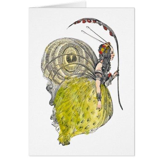 Vintage Niedliche Fantasy Butterfly Fairy mit Flüg (Vorne)