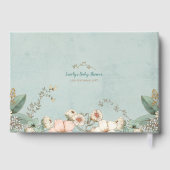 Vintage Niedliche Fox Botanische Wünsche für Babyd Gästebuch (Rückseite)