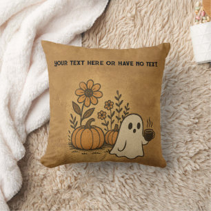 Vintage Niedliche Geist-Blume & Pumpkin-Gewürzkaff Kissen