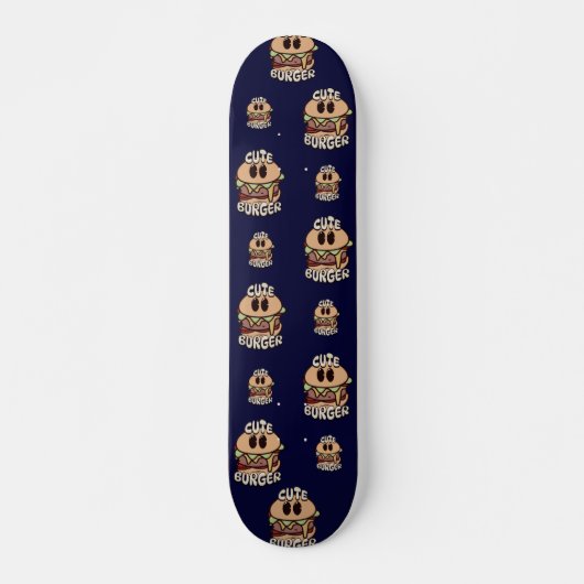 Vintage niedliche Hamburger Skateboard (Vorne)