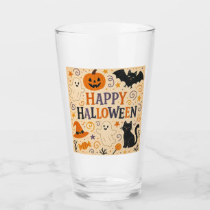 Vintage, niedliche Happy Hal, Geist, Kürbis Glas