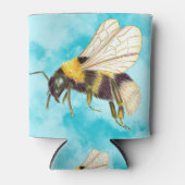 Vintage niedliche Hummelabilderung auf Wolken Dosenkühler (Vorderseite)