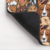 Vintage Niedliche Hunde Mousepad (Ecke)