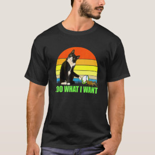 Vintage Niedliche Katze Ich tue, was ich Kaffee-Cu T-Shirt