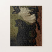 Vintage Niedliche Katzen Black Manx Siamese Puzzle (Vertikal)