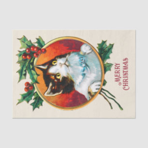 Vintage, niedliche Katzenjause Seidenpapier