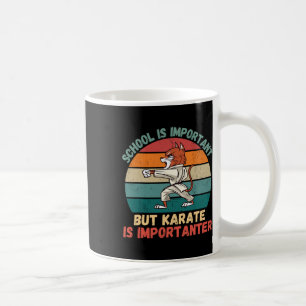 Vintage Niedliche Katzenschule ist wichtig Karate Kaffeetasse