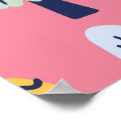 Vintage niedliche Kiefernbäume nahtlos Poster (Ecke)